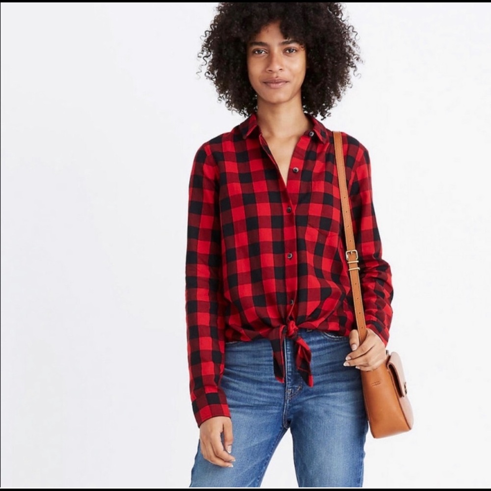 Madewell NWT buffalo check top ⭐️